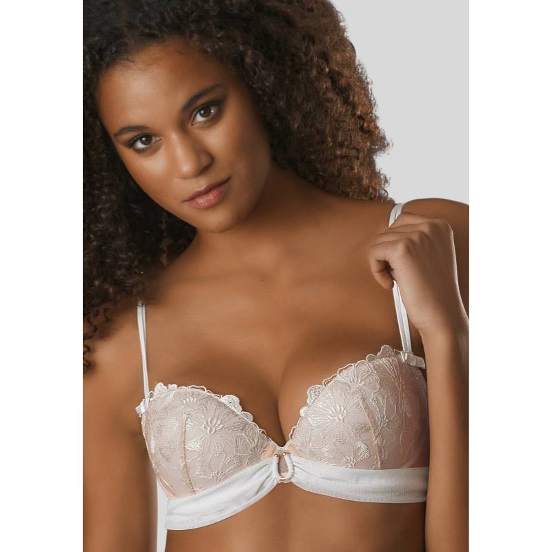 JETTE Push-up-BH Damen weiß-caramel Gr.90AA von JETTE