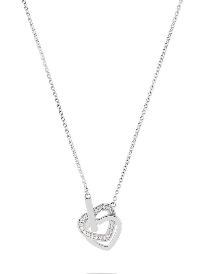JETTE Silberkette JETTE Damen-Kette 925er Silber, recycelt Zirkonia, SWING HEART von JETTE