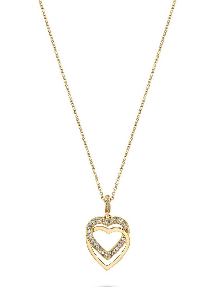 JETTE Silberkette JETTE Damen-Kette 925er Silber 39 Zirkonia Herz, SWING HEART von JETTE