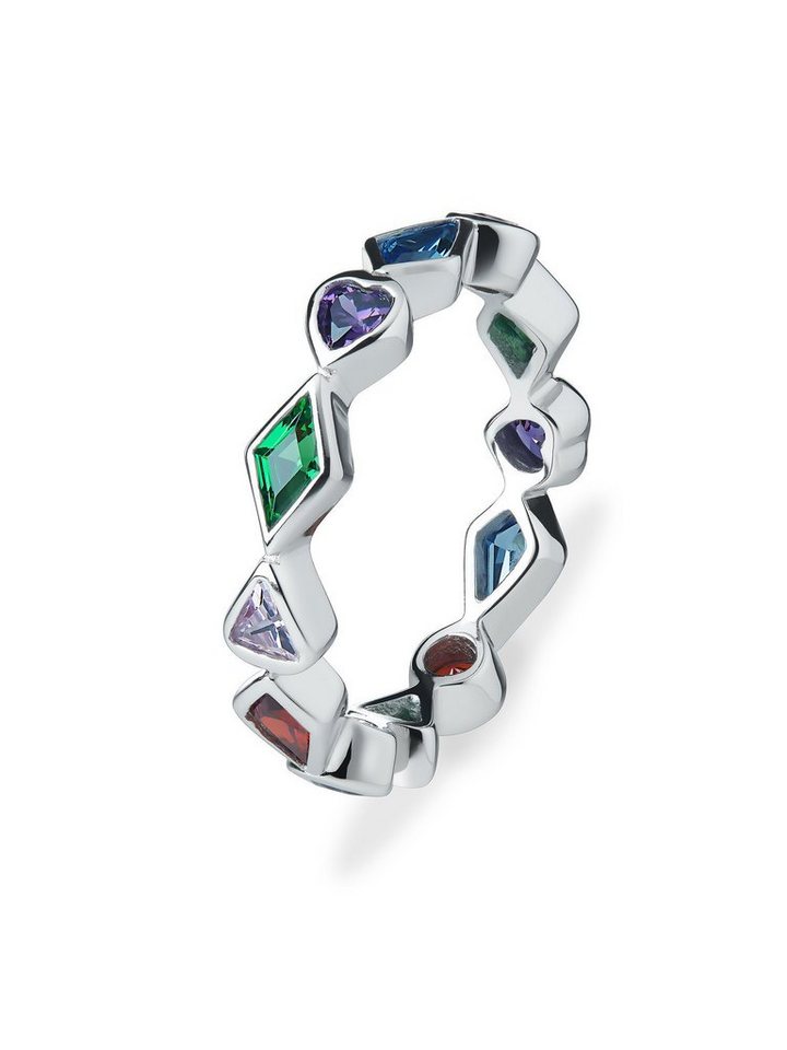 JETTE Silberring JETTE Damen-Damenring 925er Silber 12 Zirkonia, Zirkonia, synthetisch von JETTE