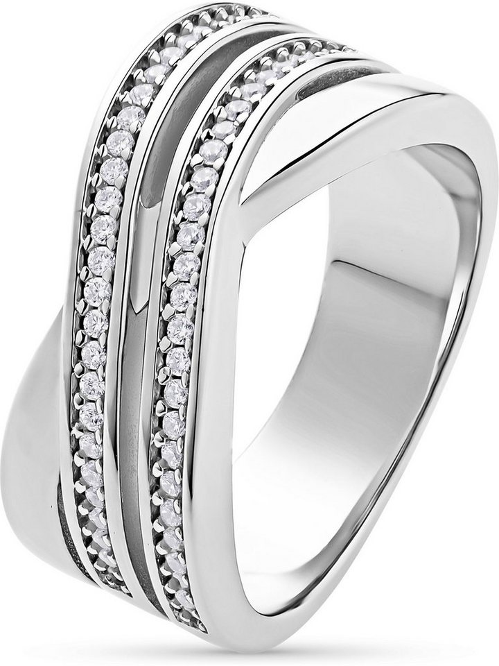 JETTE Silberring JETTE Damen-Damenring 925er Silber 54 Zirkonia, Zirkonia, synthetisch von JETTE