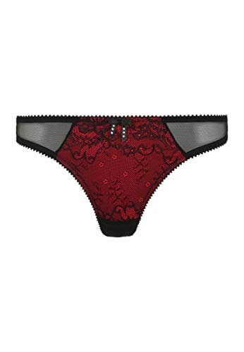 Jette String Tanga Versailles rot-schwarz Größe 40-42 von JETTE