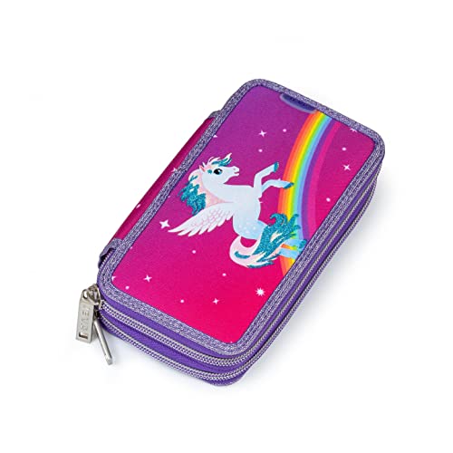 JEVA - Twozip Pencil Case - Rainbow Pegasus (8865-04) von JEVA