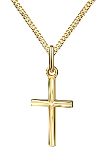JEVELION Anhänger-Kreuz 333 Gold für Damen Kreuzanhänger mit reflektierender Struktur Kettenanhänger + Schmuck-Etui und Schmuckzertifikat JEVELION Anhänger-Kreuz 333 Gold für Damen Kreuzanhänger mit reflektierender Struktur Kettenanhänger + Schmuck-Etui und Schmuckzertifikat von JEVELION