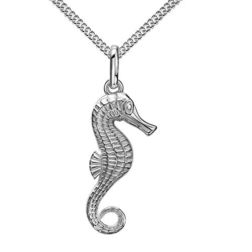 JEVELION Anhänger Seepferdchen Maritim 925 Sterling-Silber für Damen Mit Kette Länge 60 cm von JEVELION