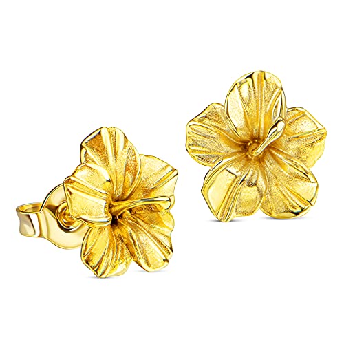 Gold Ohrstecker Ohrringe goldene Blüte aus 333 Gold von JEVELION