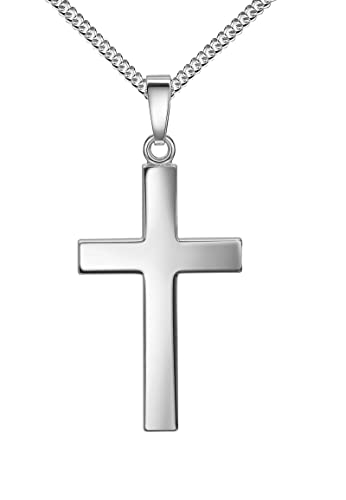 JEVELION Anhänger-Kreuz 925 Silber Silberkreuz mit Halskette Kreuz aus Sterlingsilber Kettenlänge: 36 cm von JEVELION