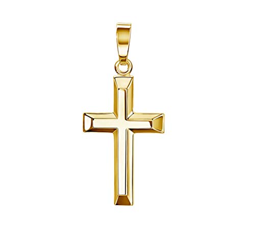 JEVELION Anhänger-Kreuz Goldkreuz für Damen,Kettenanhänger 333 Gold 8 Karat 8K mit Zertifikat von JEVELION