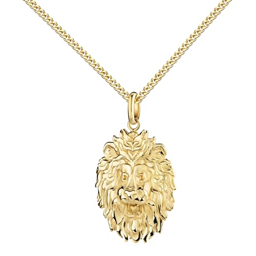 JEVELION Anhänger Sternzeichen und Kraftsymbol Löwe 333 Gold Kraftanhänger Goldschmuck für Damen und Herren von JEVELION