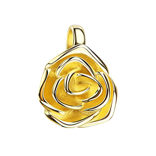 JEVELION Anhänger goldene Rose Rosenblüte aus 333 Gold für Damen von JEVELION