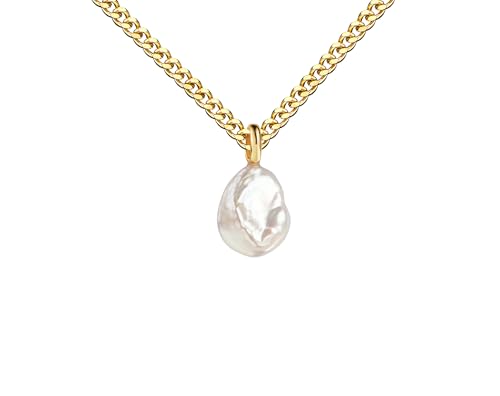 JEVELION Anhänger mit Keshi Perle für Damen und Kinder Schmuckanhänger 585 Gelbgold von JEVELION