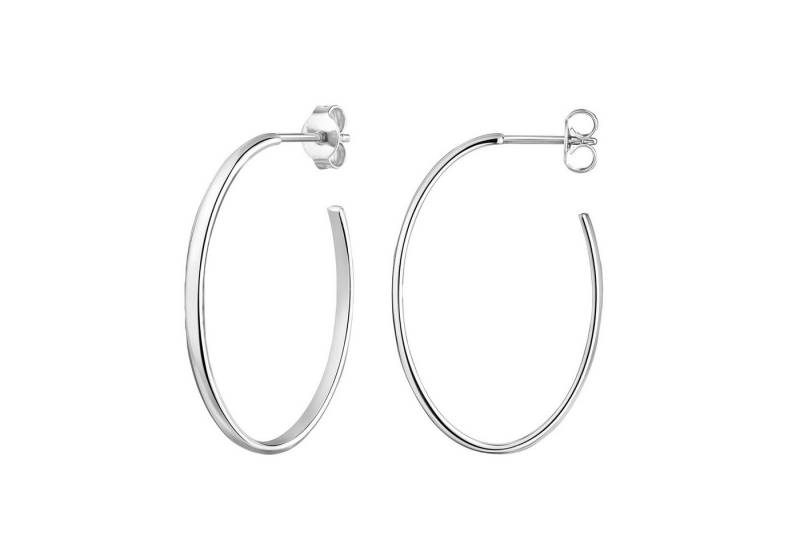 JEVELION Creolen-Set OHRSTECKER Silbercreolen hochglanz Kreolen 925 Sterlingsilber (Ohrschmuck Silber, 2-tlg., für Damen und Mädchen), Made in Germany von JEVELION