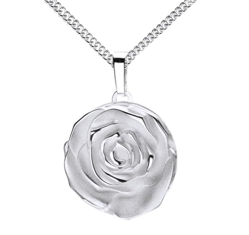JEVELION Damen-Medaillon Rose 925 Silber runder Amulett Anhänger für 1 Bild zum Öffnen für Damen mit Schmuck-Etui Mit Kette - Kettenlänge 40 cm. JEVELION Damen-Medaillon Rose 925 Silber runder Amulett Anhänger für 1 Bild zum Öffnen für Damen mit Schmuck-Etui Mit Kette - Kettenlänge 40 cm. von JEVELION