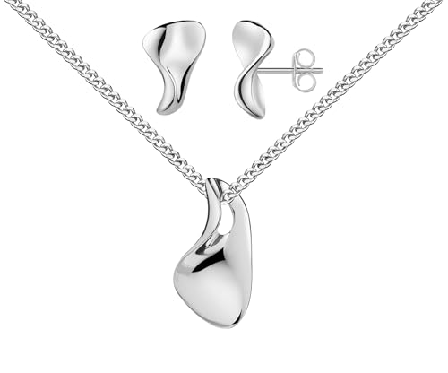 JEVELION Designer-Schmuckset Silberanhänger und 2x Ohrstecker 925 Silber für Damen von JEVELION