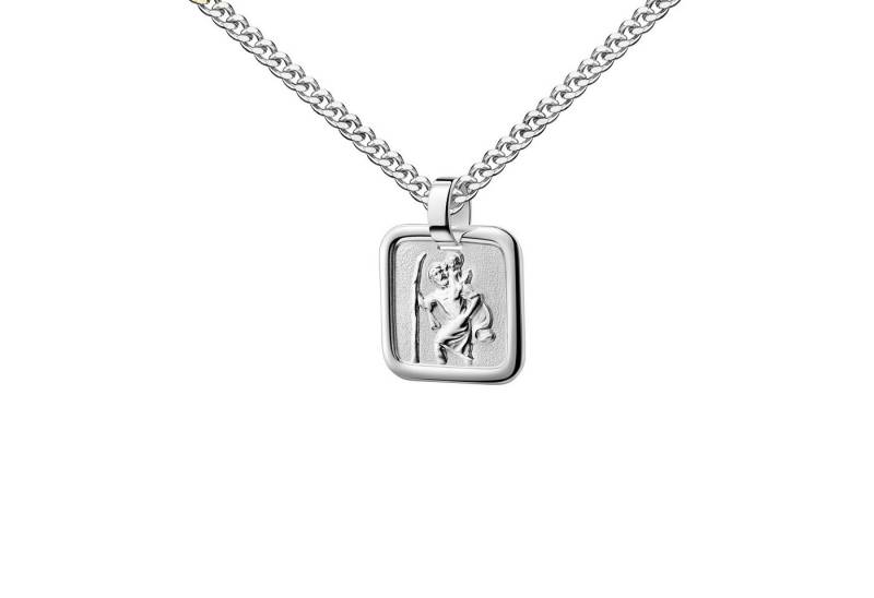 JEVELION Kette mit Anhänger 925 Silber Christophorus - Glück und Schutzanhänger - Made in Germany (Wegbegleiter, für Damen und Herren), Mit Silberkette 925 - Länge wählbar 36 - 70 cm oder ohne Kette. von JEVELION