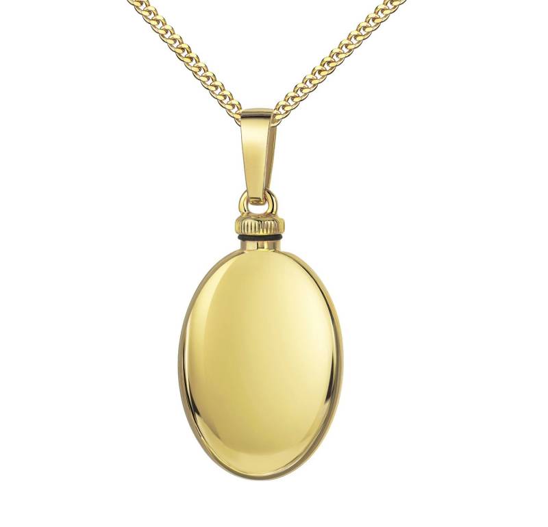 JEVELION Kettenanhänger Ascheschmuck für Asche oder kleine Andenken. Anhänger aus 585 Gold (Aschekette, für Damen und Mädchen), Anhänger Urne mit Kette vergoldet - Länge wählbar 36 - 70 cm von JEVELION