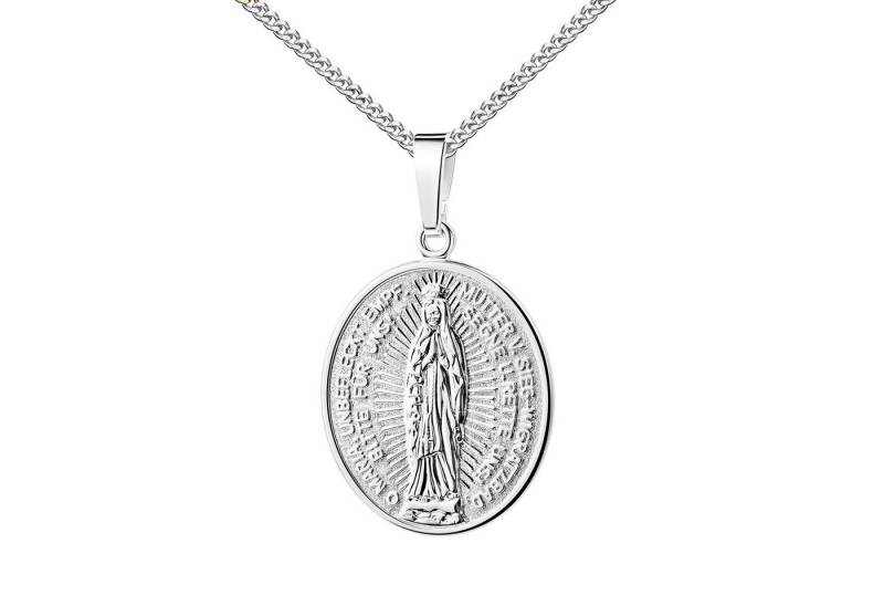JEVELION Kettenanhänger Madonna Milagrosa Anhänger 925 Silber massiv-Made in Germany (Schutzanhänger, für Damen und Herren), Mit Silberkette 925 - Länge wählbar 36 - 70 cm oder ohne Kette. von JEVELION