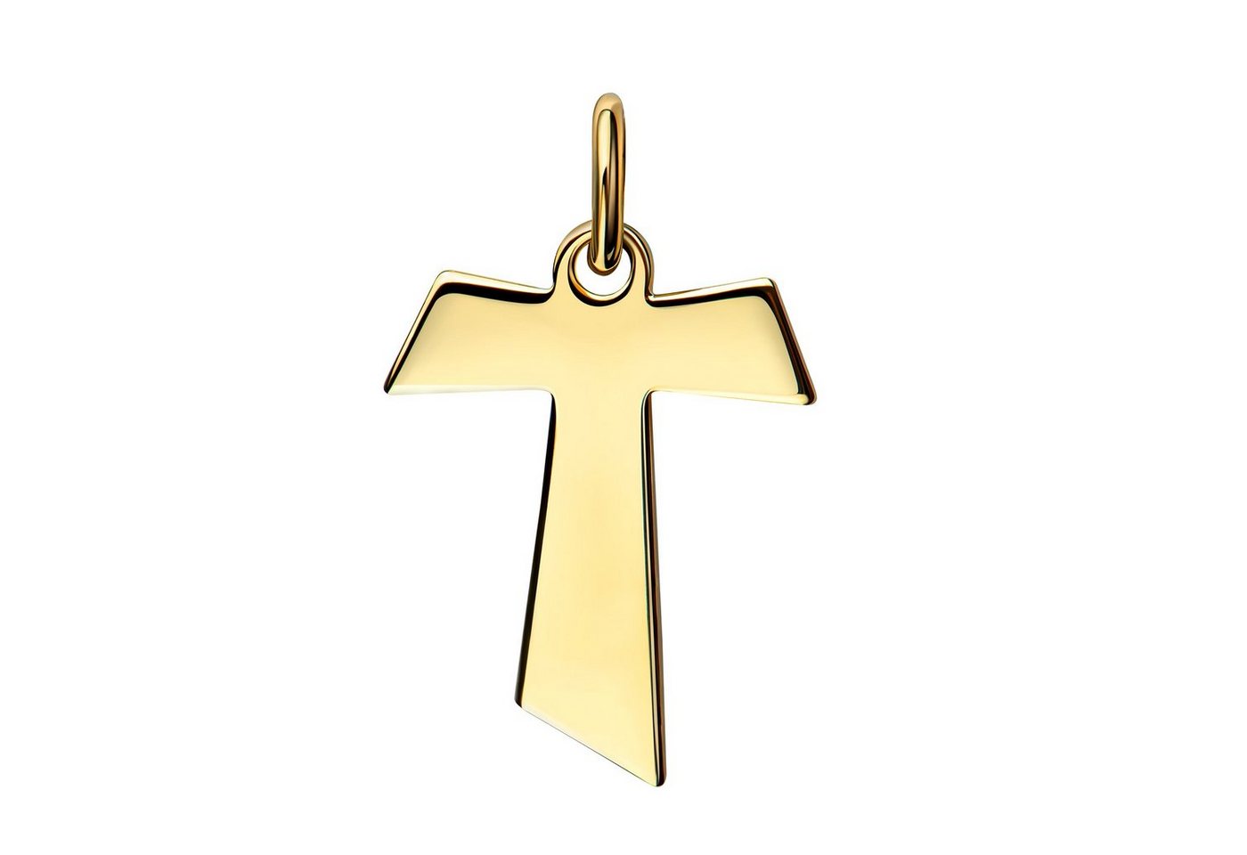 JEVELION Kreuzanhänger Antoniuskreuz 585 Gold (Goldkreuz, für Damen und Herren), Kettenanhänger - Made in Germany von JEVELION