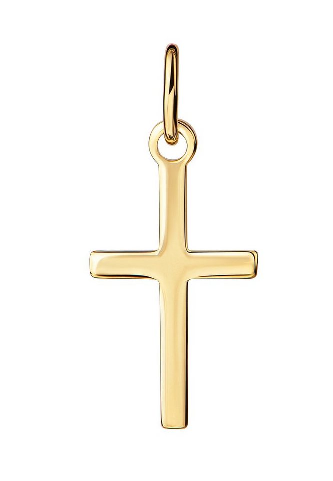 JEVELION Kreuzanhänger kleiner Kreuz Anhänger 333 Gold (Goldkreuz, für Kinder - Mädchen), Taufkreuz - Made in Germany von JEVELION