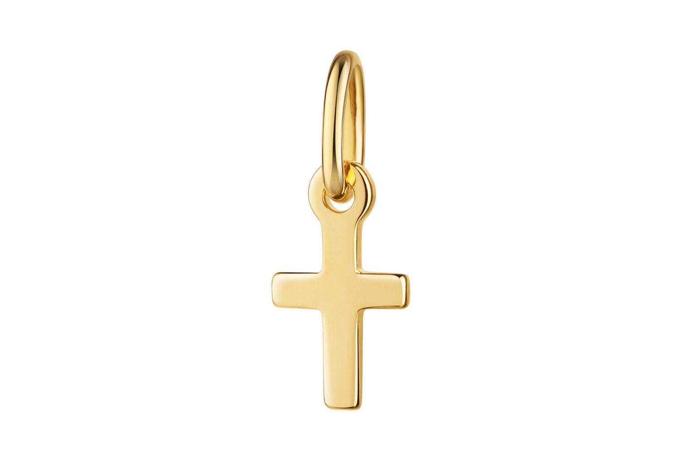 JEVELION Kreuzkette Kleiner Kreuz-Anhänger 333 Gold Taufkreuz - Made in Germany (Goldkreuz, für Damen und Kinder), Mit Kette vergoldet- Länge wählbar 36 - 70 cm oder ohne Kette. von JEVELION