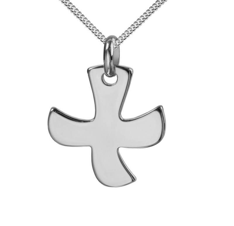 JEVELION Kreuzkette Taizé-Kreuz Kreuzanhänger Silber - Made in Germany (Silberkreuz, für Damen und Herren), Mit Silberkette 925 - Länge wählbar 36 - 70 cm oder ohne Kette. von JEVELION