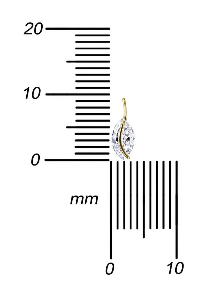 JEVELION Kristallanhänger Zikonia Anhänger 333 Gold (Goldanhänger, für Damen), Kettenanhänger - Made in Germany von JEVELION
