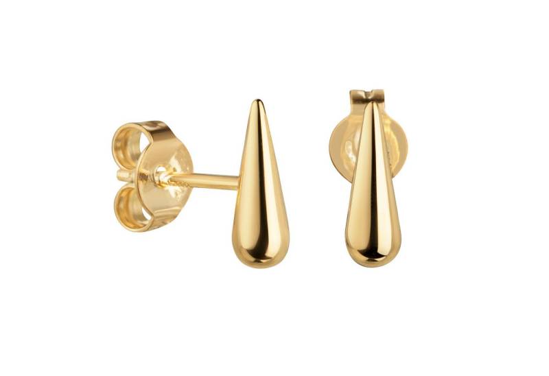 JEVELION Paar Ohrstecker Tropfen spitz Ohrstecker 585 Gold (Gold Ohrschmuck, 2-tlg., für Damen und Mädchen), Goldstecker - Made in Germany von JEVELION