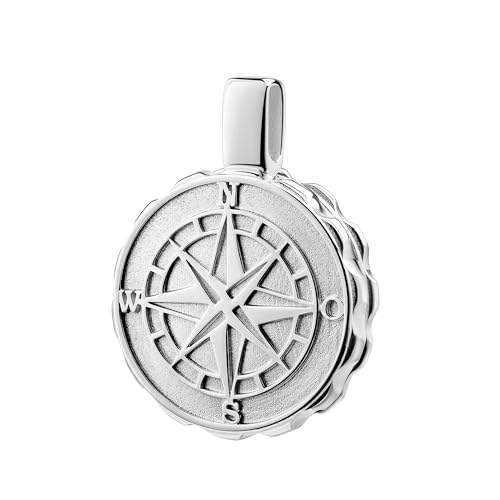 JEVELION Silbermedaillon Outdoor-Medaillon Kompass zum Öffnen für Bilder 925 Silber Foto Amulett für Damen + Herren Schmuck-Etui Mit Damenkette 925 Silber - Kettenlänge 50 cm. von JEVELION