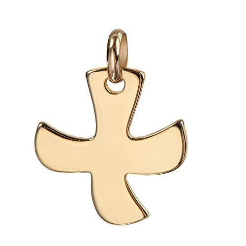 JEVELION Kreuz-Anhänger Taize-Kreuz Kreuz-Taube für Damen, Herren und Kinder als Kettenanhänger 333 Gold 8 Karat mit Schmuck-Etui von JEVELION