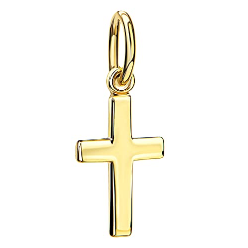 Kreuz-Anhänger 585 Gold Gold-Kreuz für Damen, Herren und Kinder Ketten-Anhänger 14 Karat von JEVELION