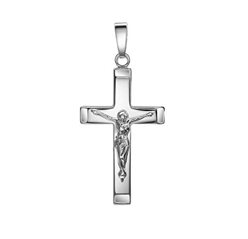 Kruzifix Kreuz-Anhänger Silberkreuz Jesus Christus Kettenanhänger 925 Silber von JEVELION
