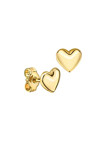 Ohrstecker mit Herz 333 Gelbgold Gold Ohrschmuck Ohrringe für Damen und Kinder von JEVELION