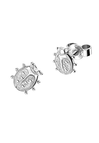 Ohrstecker mit Marienkäfer 925 Sterling-Silber Ohrschmuck Ohrringe Silber für Damen und Kinder von JEVELION