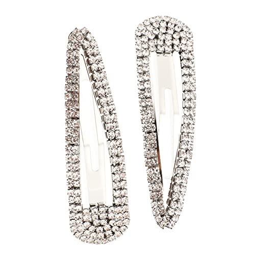 JEWEDECO 2stücke Strass-klemmclip Und Strass-haarspange Groß Metall Haarclip Für Hochzeit Geburtstag Festzug Und Partys von JEWEDECO