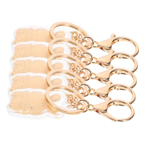 JEWEDECO Schlüsselanhänger Hasen-Form Dekorative Taschenornamente Hängende Schlüsseldekorationen 5 Stück Jahres-Hasen-Design Für Feiertage von JEWEDECO