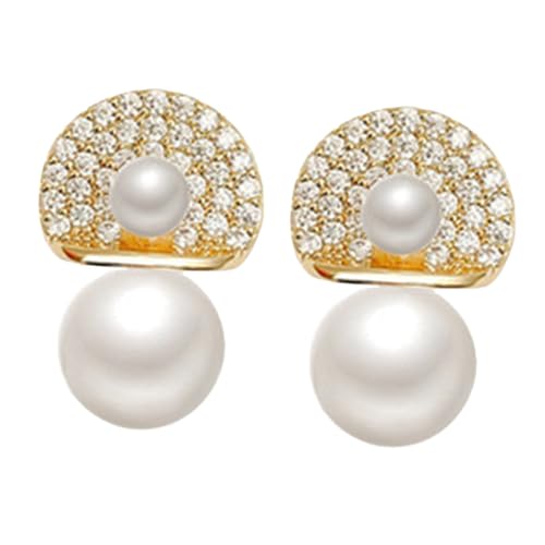 JEWEDECO 1 Paar Edelstein Perlenohrringe für Damen Trendige Ohrstecker mit Künstlichen Perfekter Schmuck für Besondere Anlässe Partys von JEWEDECO