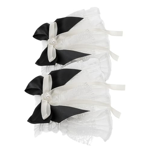 JEWEDECO Spitzenhandschuhe Süße Ärmel Elastisches Armband Hochzeits-handgelenksmanschetten von JEWEDECO