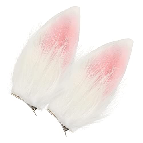 JEWEDECO 1 Paar Hasenohr Haarspangen Schleifen Für Das Haar, Osterhasen Kopfbedeckung, Kostümparty Requisite, Ohr Haarnadel, Hasenohr Requisite, Kostüm Requisite, Kaninchen, Cosplay von JEWEDECO