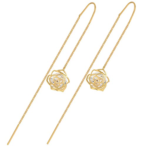 JEWEDECO Baumelnde Ohrringe Für Damen Ausgehöhlte Ohrhänger Mit Strass Eleganter Ohrschmuck Für Partys Und Alltag Retro Design Glänzende Accessoires von JEWEDECO