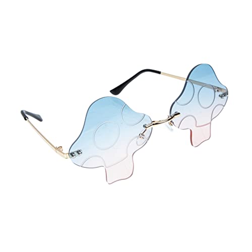 JEWEDECO 1 Paar Rahmenlose Sonnenbrillen in Pilzform Unregelmäßige Randlose Brillen Vintage-stil von JEWEDECO