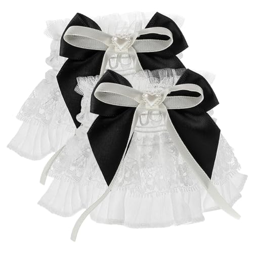 JEWEDECO 1paar Halloween Lolita Spitzenhandschuhe Mit Rüschen Und Floralen Mustern Elastische Handgelenk-manschetten Für Hochzeiten Teepartys Und Besondere Anlässe von JEWEDECO