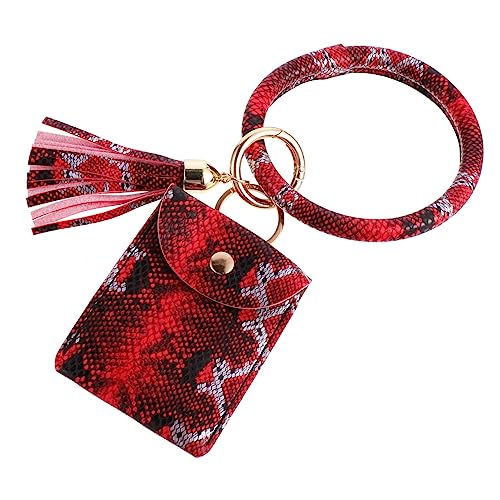 JEWEDECO 1stück Handgelenk Schlüsselanhänger Mit Quaste Praktisches Alligator-Muster Münzbeutel Armband- Vielseitige Verwendung Für Schlüssel Und Kleine Gegenstände von JEWEDECO
