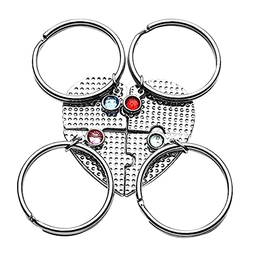 JEWEDECO Schlüsselanhänger Herz Puzzle-schlüsselring Aus Zinklegierung Widerstandsfähig Als Autoschlüsseldekoration von JEWEDECO