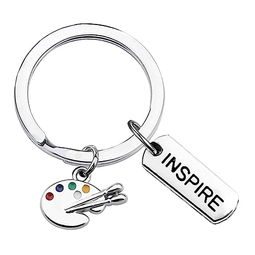 JEWEDECO Schlüsselanhänger- Palettenform Kunstdesign Schlüsselanhänger Metall-schlüsselanhänger Für Künstler Leicht Tragbar von JEWEDECO