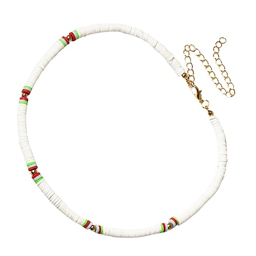 JEWEDECO Vintage Ethno Choker Halskette für Damen Polymer Clay Kreative Perlenkette Leichte Retro Halsanhänger für Jeden Anlass von JEWEDECO