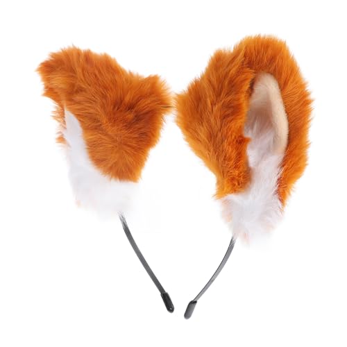 JEWEDECO Plüsch-fuchs-ohr-haarband Kopfschmuck Mit Fuchsohren Performance-haarband Für Festival-party Kreatives Haarornament Aus Plüsch von JEWEDECO
