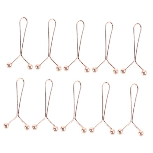 JEWEDECO 10 Stück Teiliges Damen Hijab Clips aus Robustem Metall Vielseitige Schal und Kopftuchhalter Verschleißfeste U Förmige Pins in Roségold Praktisch zum Fixieren von Schals und von JEWEDECO