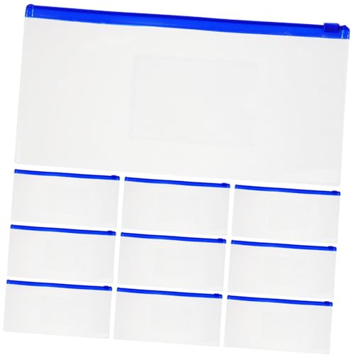JEWEDECO 10stücke Transparente Stifttasche Aus Kunststoff Mit Reißverschluss Tragbare Stifteaufbewahrungstasche Wiederverwendbare Bleistiftbeutel Für Münzen Lineale Kleber Und Andere von JEWEDECO
