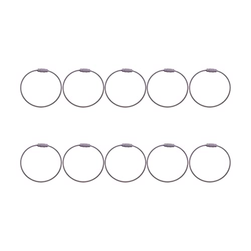 JEWEDECO 10St Ring Schlüsselanhänger Protect schutzzelt schlüssel anhänger montitor vielzweckleiter keysersdünger Keyring schlüsselhalter Schlüsselkettenteile Schlüsselbundteile Grey von JEWEDECO