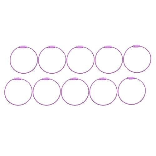 JEWEDECO 10St Ring Schlüsselanhänger pädiprotect schutzzelt keysersdünger tatsächl Stahlseil stahlkabel Keyring slico Key Chains The prot Schlüsselbundteile Schlüsselkettenteile Lavender von JEWEDECO